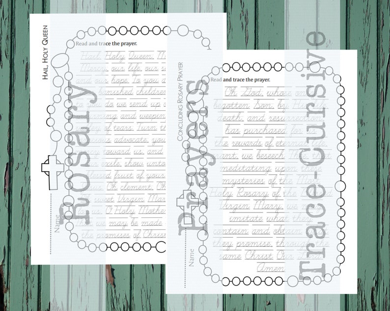 Rosary Prayers Catholic Education Catholic Catechism Etsy