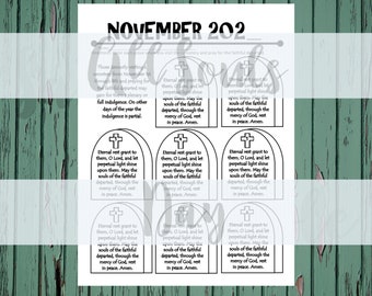 All Souls Day Printable: Catholic Cemetery Prayers (Digital Download)