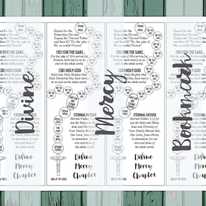 Marcador de la Coronilla de la Divina Misericordia: Guía de oración católica (PDF)