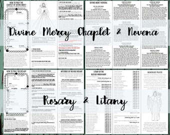 Rosary & Divine Mercy Chaplet Guide: Catholic Prayers (Digital Download)
