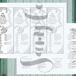 Rosary Digital Bookmarks, Catholic School, Religious Education, How to pray the Rosary, Printable Bookmarks