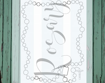 Rosary Coloring Page: Catholic Education Printable (Digital Download)