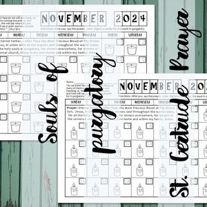 Souls of Purgatory, Religious Education, CCD, Sunday School, Homeschool, Catholic Printable, St. Gertrude, Purgatory,  Release 1,000 Souls