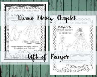 Divine Mercy Chaplet Worksheet: Catholic Prayer Gift (Digital Download)