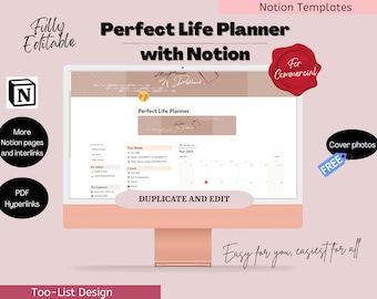 Notion Life Planner Template | All-in-One Dashboard PDF Download