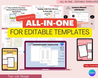 Bundle Planners, Meeting Notes, Ebooks for Commercial Use
