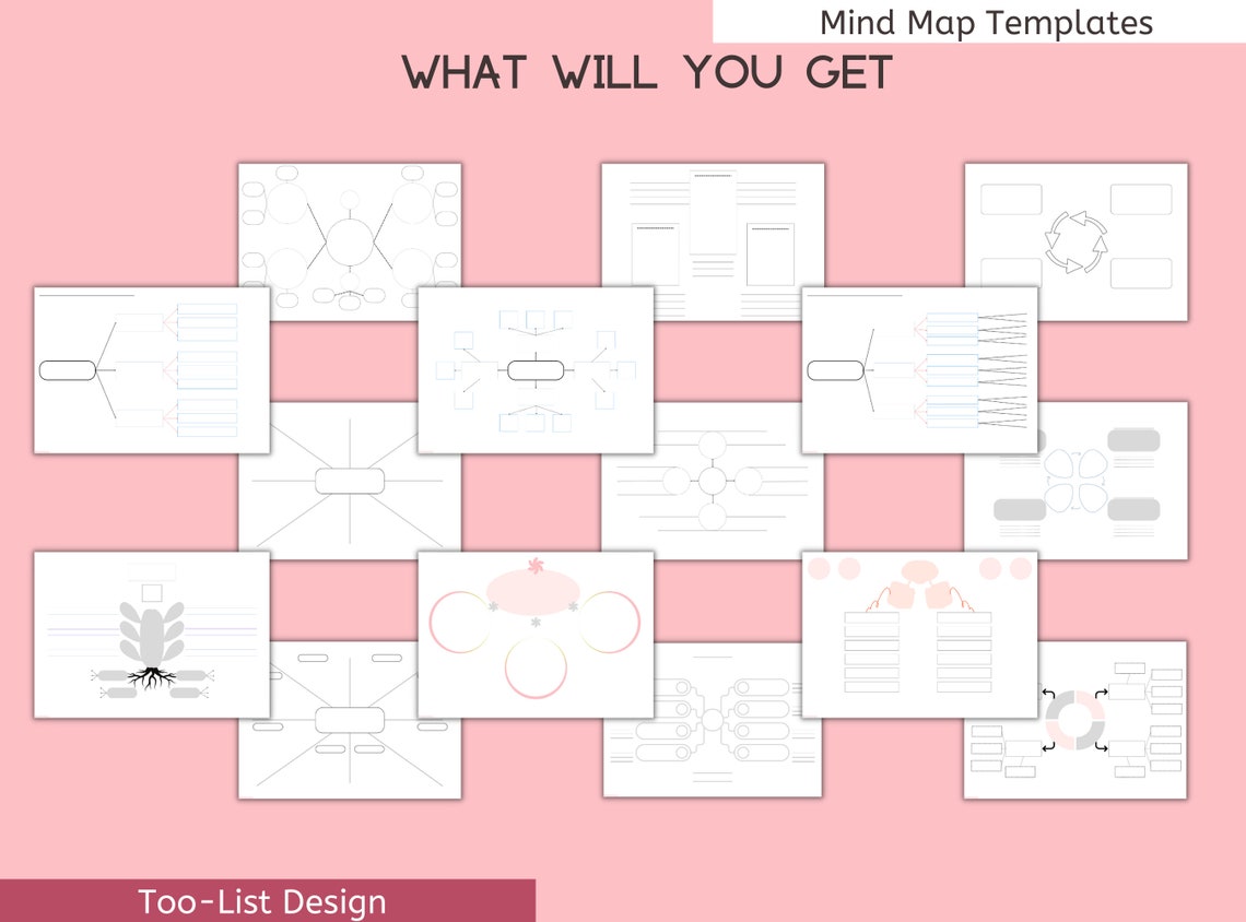 Printable Mind Map Note Template: Study Aid PDF - Etsy