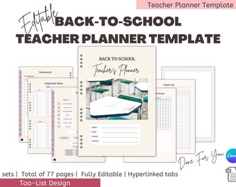Teacher Planner Template: Back To School Organizer