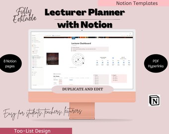 Notion Template Planner for Lecturer, Teacher, Student (PDF)