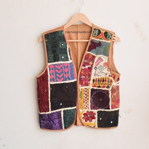 Vintage Afghan vest, Vintage afghani jacket, Banjara vest, hand Embroidery vest, Afghan waistcoat, Cotton jacket, handmade jacket boho style