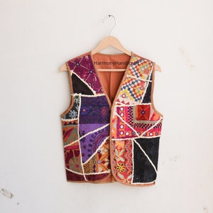 Vintage Afghan vest, Vintage afghani jacket, Banjara vest, hand Embroidery vest, Afghan waistcoat, Cotton jacket, handmade jacket boho style