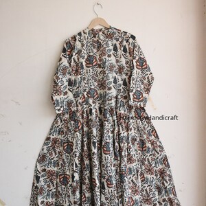 Cotton Block print dress, Cotton Ruffle dress,Cotton tier dress,Handmade long dress,Cotton boho dress,Indian cotton dress,Cotton Maxi Dress,