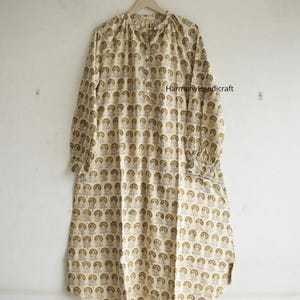 Cotton long dress, Hand block print dress, Floral long block print dress,Cotton maxi dress, Handmade dress,Indian style dress,Printed dress