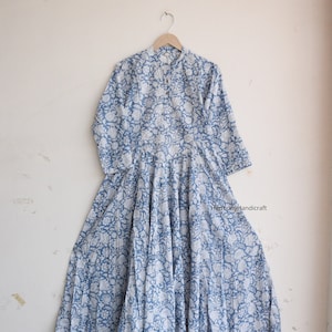 Cotton Block print dress, Cotton Ruffle dress,Cotton tier dress,Handmade long dress,Cotton boho dress,Indian cotton dress,Cotton Maxi Dress,