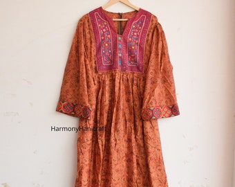 Recycled silk dress, Vintage silk sari dress, Afghan dress, Banjara Patch work dress, Boho silk dress, Silk long dress, Silk sari dress,