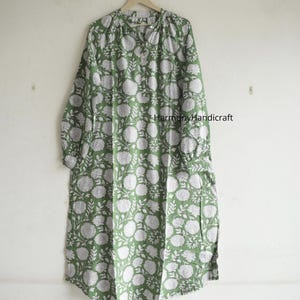 Cotton long dress, Hand block print dress, Floral long block print dress,Cotton maxi dress, Handmade dress,Indian style dress,Printed dress