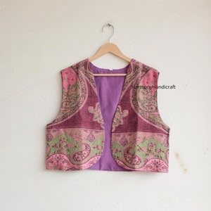 Wool vest, Hand Embroidery vest, Cotton quilted vest, sleeveless jacket, vintage quilted jacket, boho vest, handmade wool vest, Indian vest