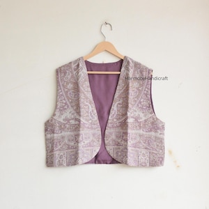 Wool vest, Hand Embroidery vest, Cotton quilted vest, sleeveless jacket, vintage quilted jacket, boho vest, handmade wool vest, Indian vest