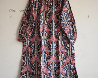 Hand Block Print Cotton Maxi Dress, Indian Style Handmade Dress
