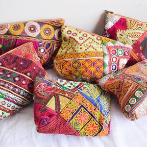 Lot of Afghani clutch, wholesale Embroidery pouch, vintage clutch purse Afghani pouch bag, Banjara clutch, Patch work bag Indian clutch boho