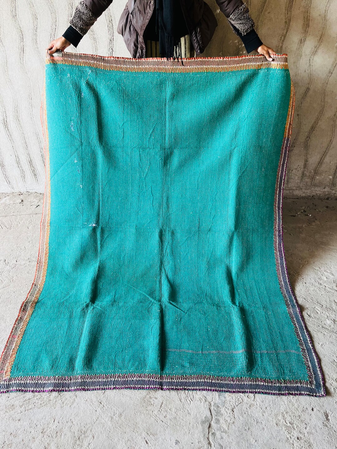 Reversible Kantha Quilt Exclusive Heavy Kantha Nakshi Kantha Throw