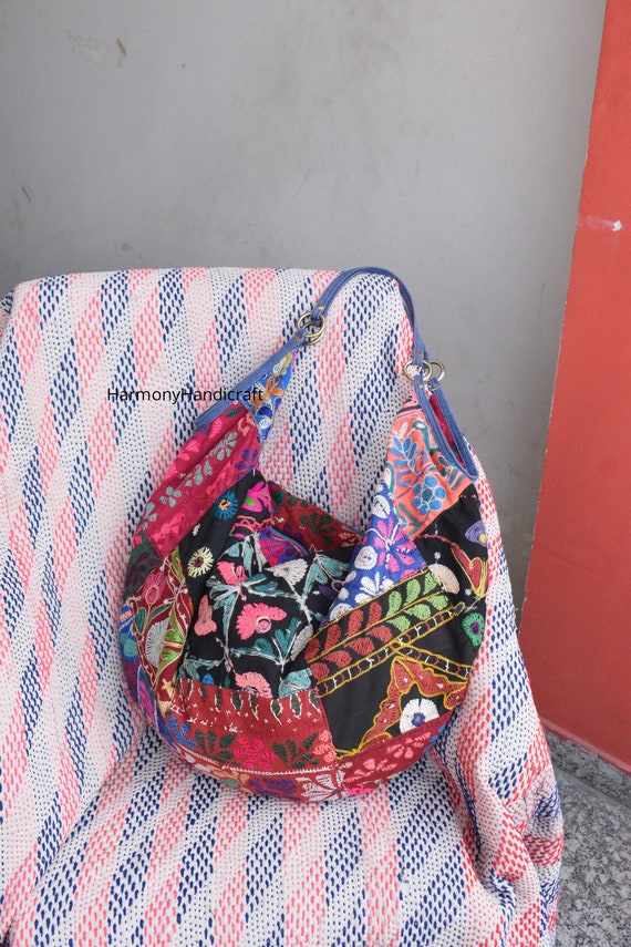 Handmade Multicolor Vintage Hand Embroidered Banjara Bag Boho Gypsy Bag  Tote Bag