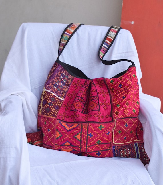 Afghani Embroidery Bag, Indian Handmade Patchwork Bag Afghani Bag
