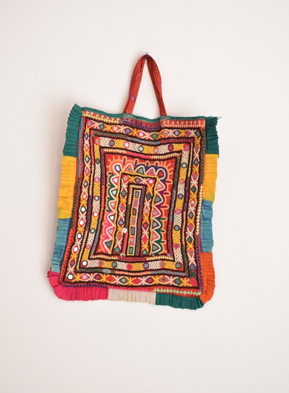 Embroidered Bohemian Style tote bag