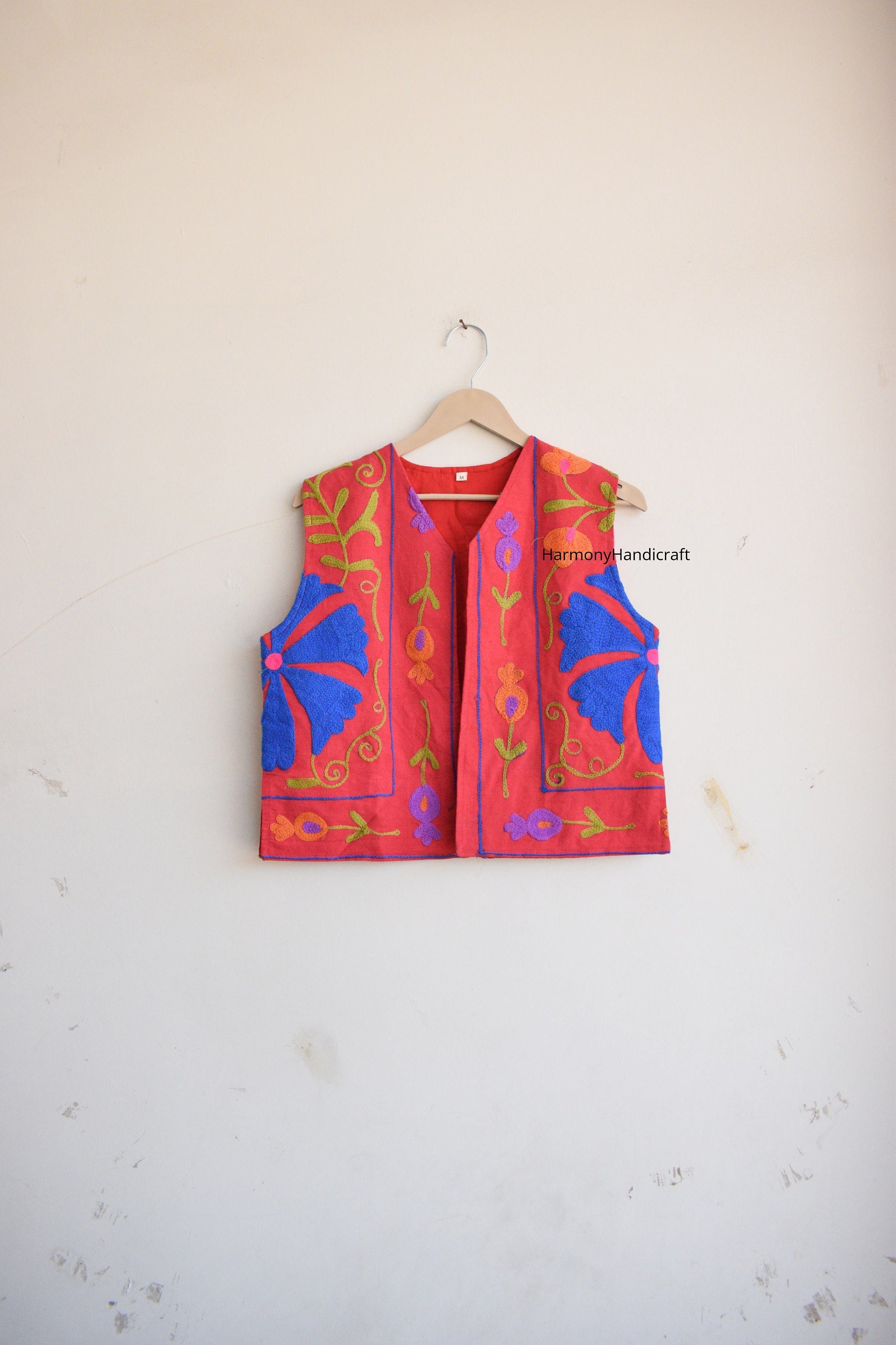 ビンテージ グァテマラ刺繍ベスト(リバーシブル)XS〜S 節約 エスニック