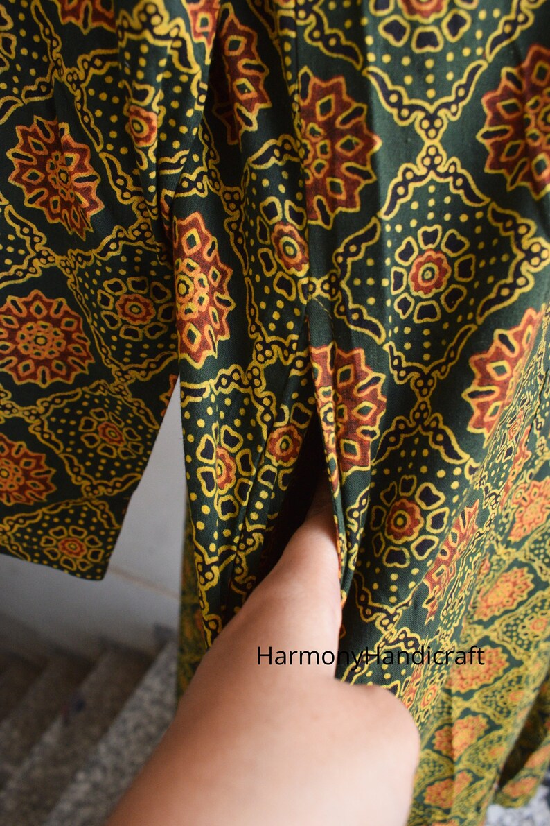 Cotton Dress, Hand Block Print Cotton Long Dress, Women Dress Handmade