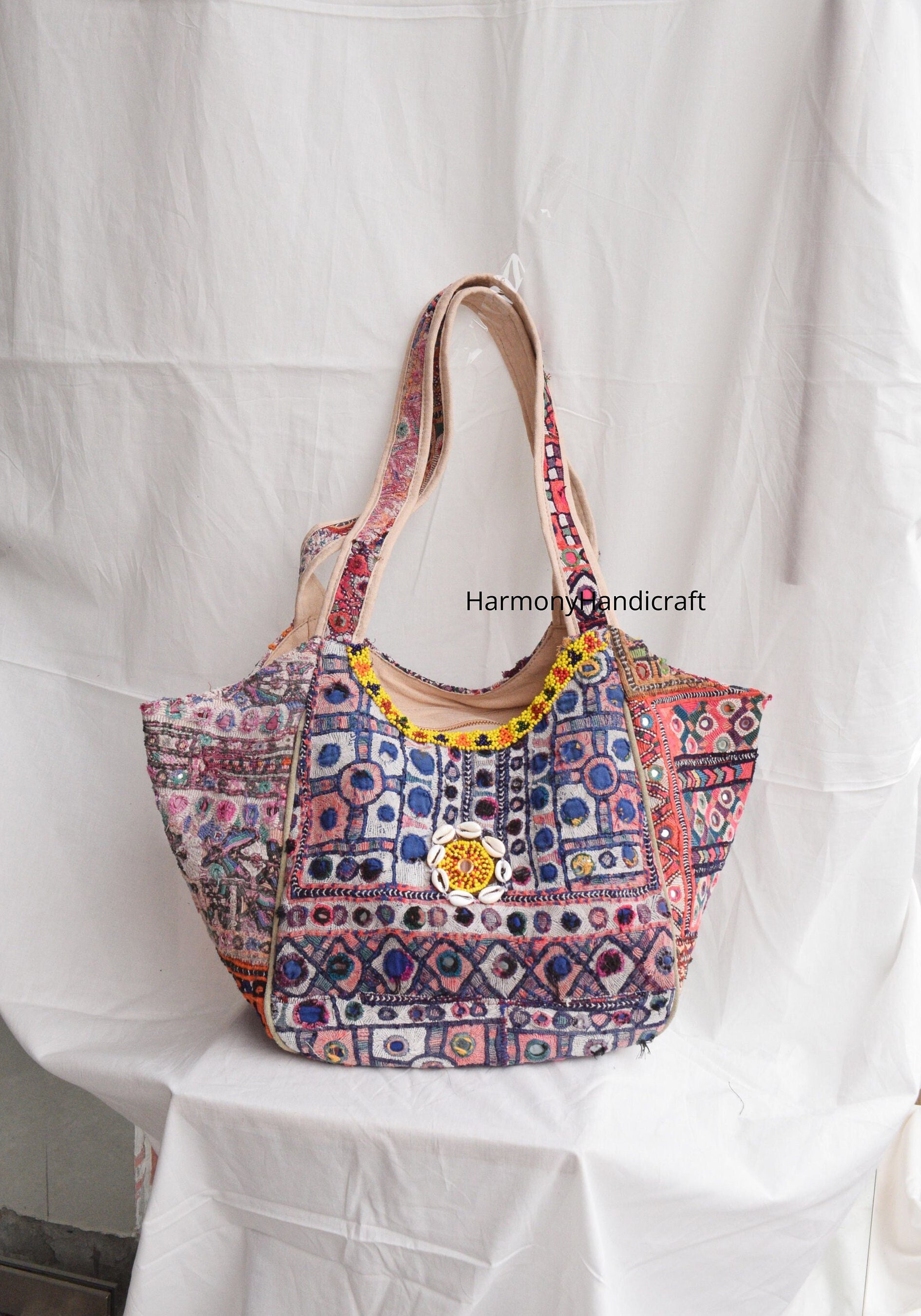 Banjara Tote Bag, Vintage Afghani Bag, Handmade Embroidery Bag