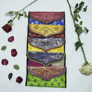 Lot of vintage Boho Clutches, Envelop clutch, Envelop wallet, Women Hand purse, Women wallet, kantha clutch, Clutch purse bag, Indian Clutch