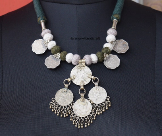 Afghani jewellery, Afghani Necklace, Boho jewelle… - image 4