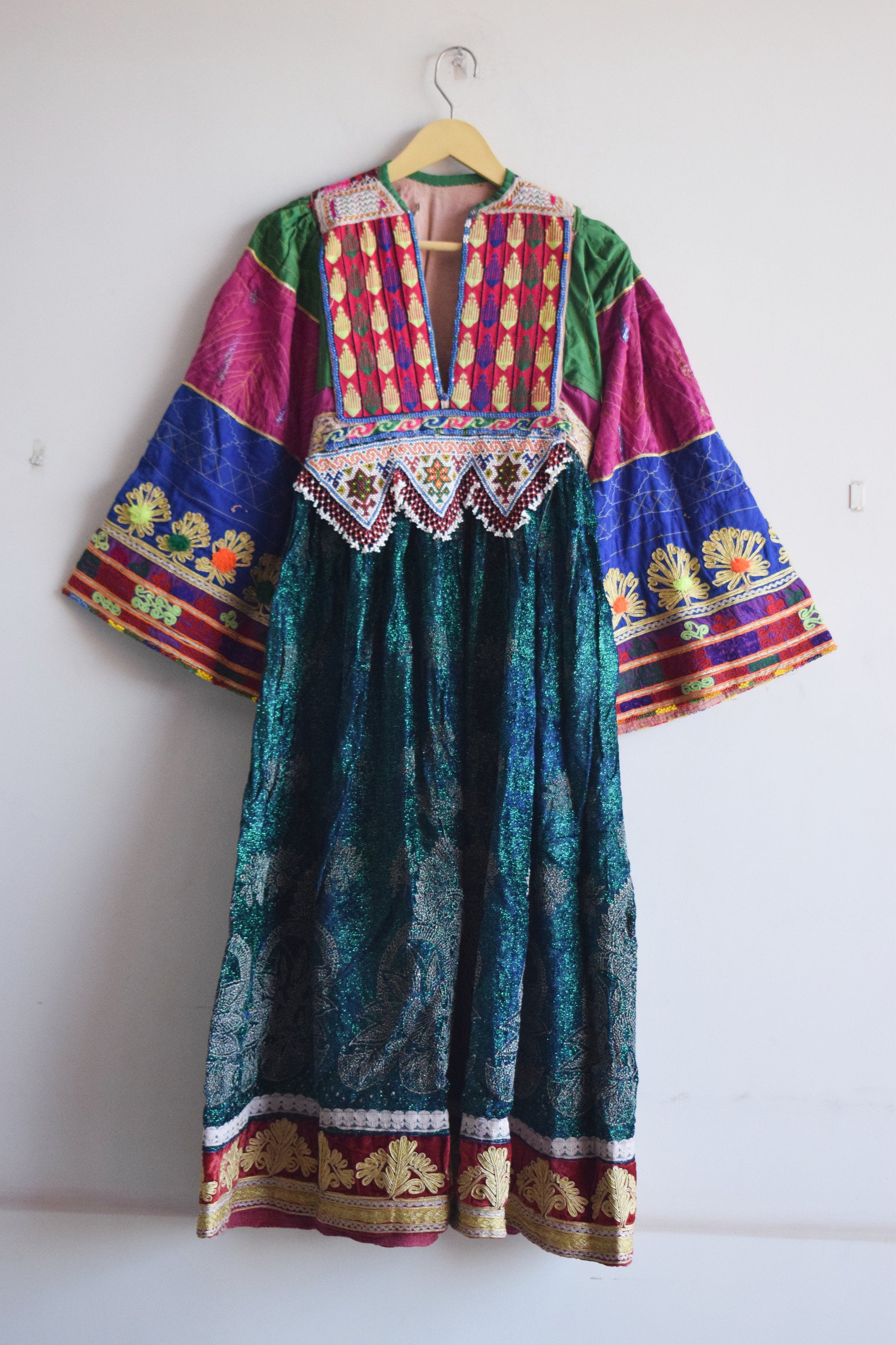 ワンピース VINTAGE AFGHAN EMBROIDERED DRESS Afghan Vintage Dress, Traditional Handmade Kuchi Tribal