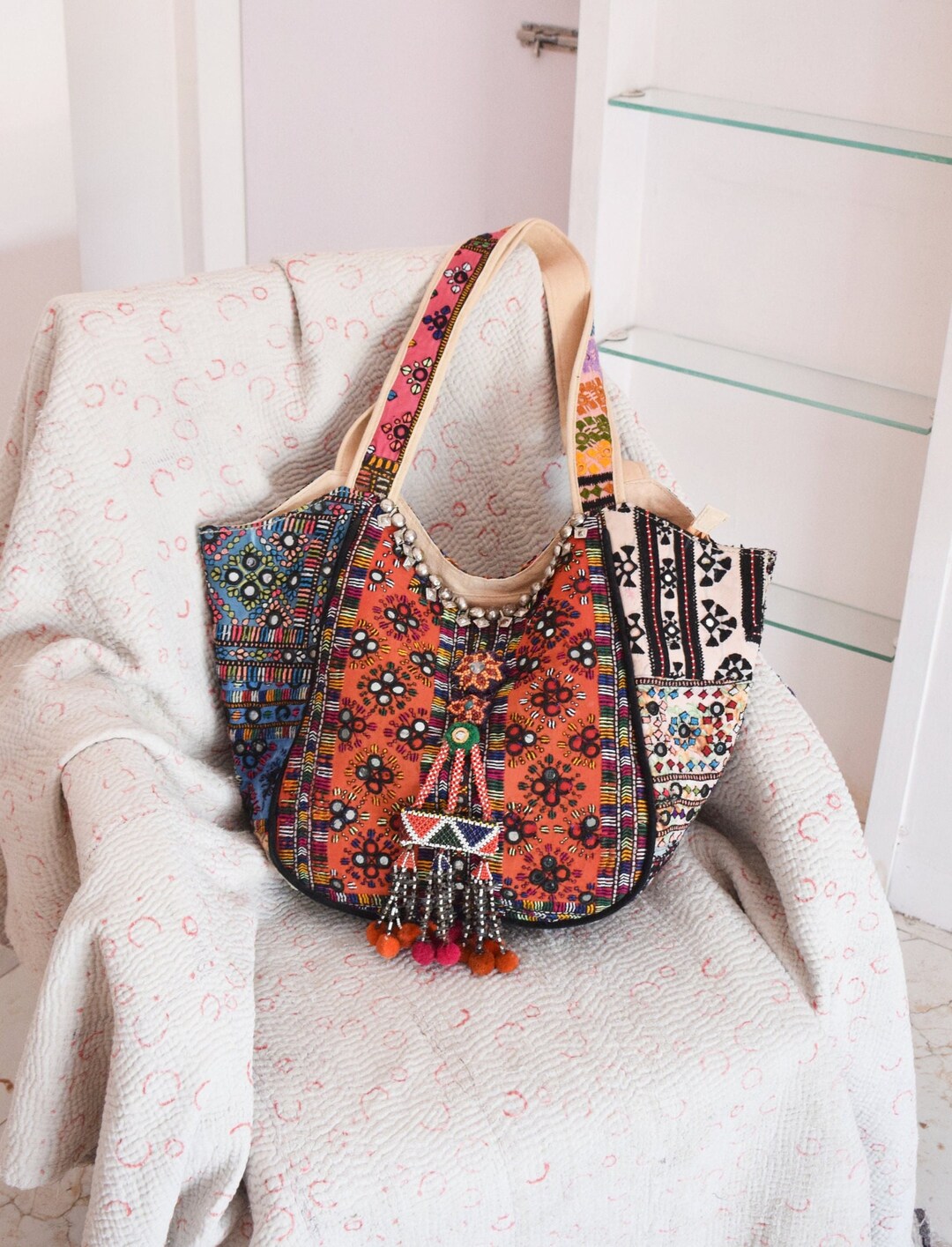 Banjara Tote Bag Vintage Afghani Bag Handmade Embroidery Bag Etsy