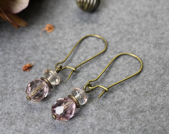 Earrings Dangle Earrings Ladies Vintage Bronze Bohemian Glass