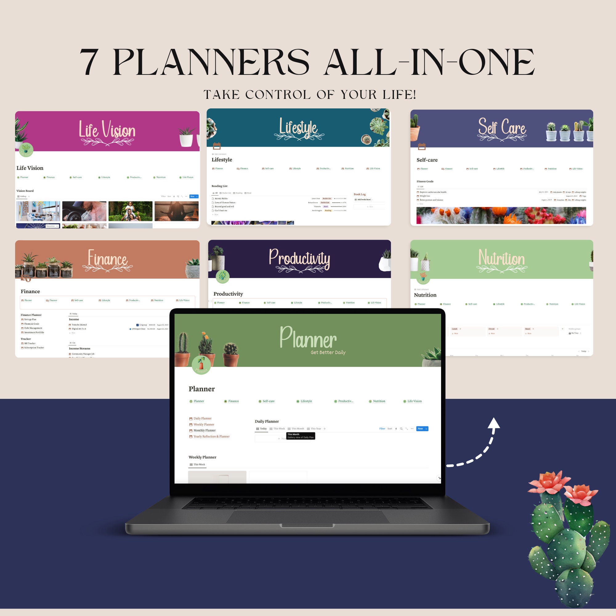Notion Yearly Planner Template Simple All in One Digital Planner for Notion Yearly Planner Template Simple All in One Digital Planner for