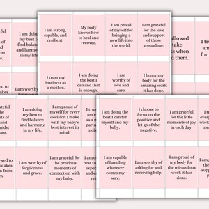 Bevestigingskaarten voor vrouwen, postpartum bevestigingskaarten, nieuwe moederkaarten, bevestigingskaartendek voor moeders