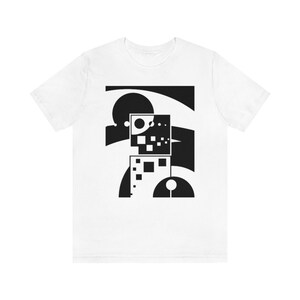 Unisex Tee: Eyes Up Modern Geometric Minimal Abstract Art Printed Graphic T-Shirt image 8