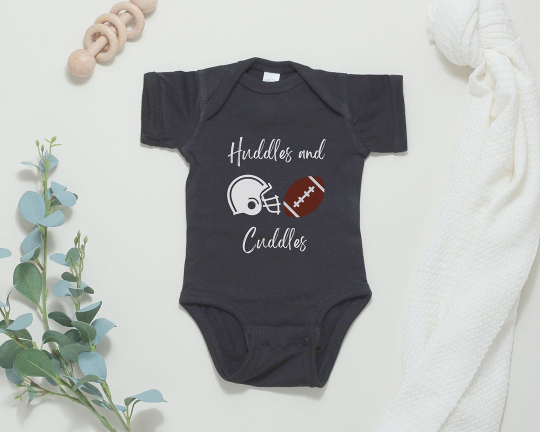 Huddles and Cuddles, Football Baby Clothes, Newborn Outfit, Baby Boy
