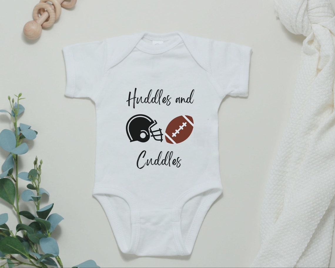 Huddles and Cuddles Football Baby Clothes Newborn Outfit Etsy