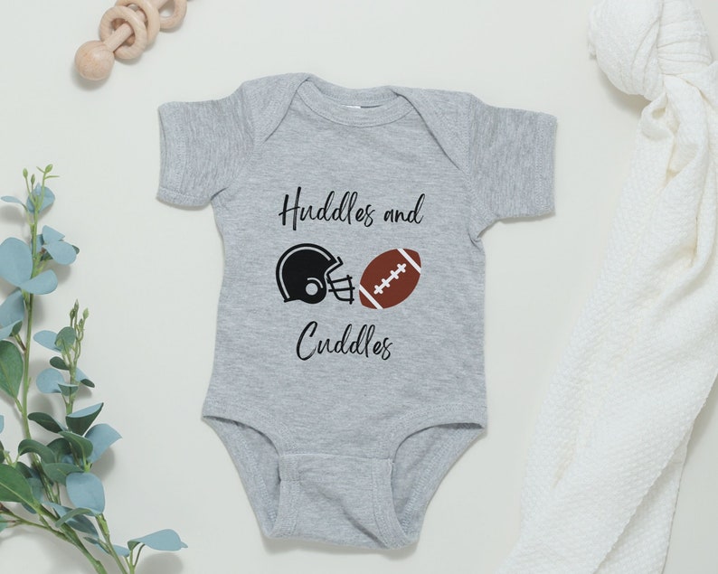 Huddles and Cuddles Football Baby Clothes Newborn Outfit Etsy