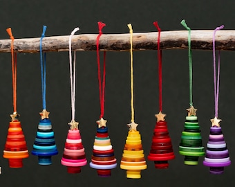 Handmade Button Christmas Tree Decoration, Gift Tag, Cracker and Advent Calendar Filler