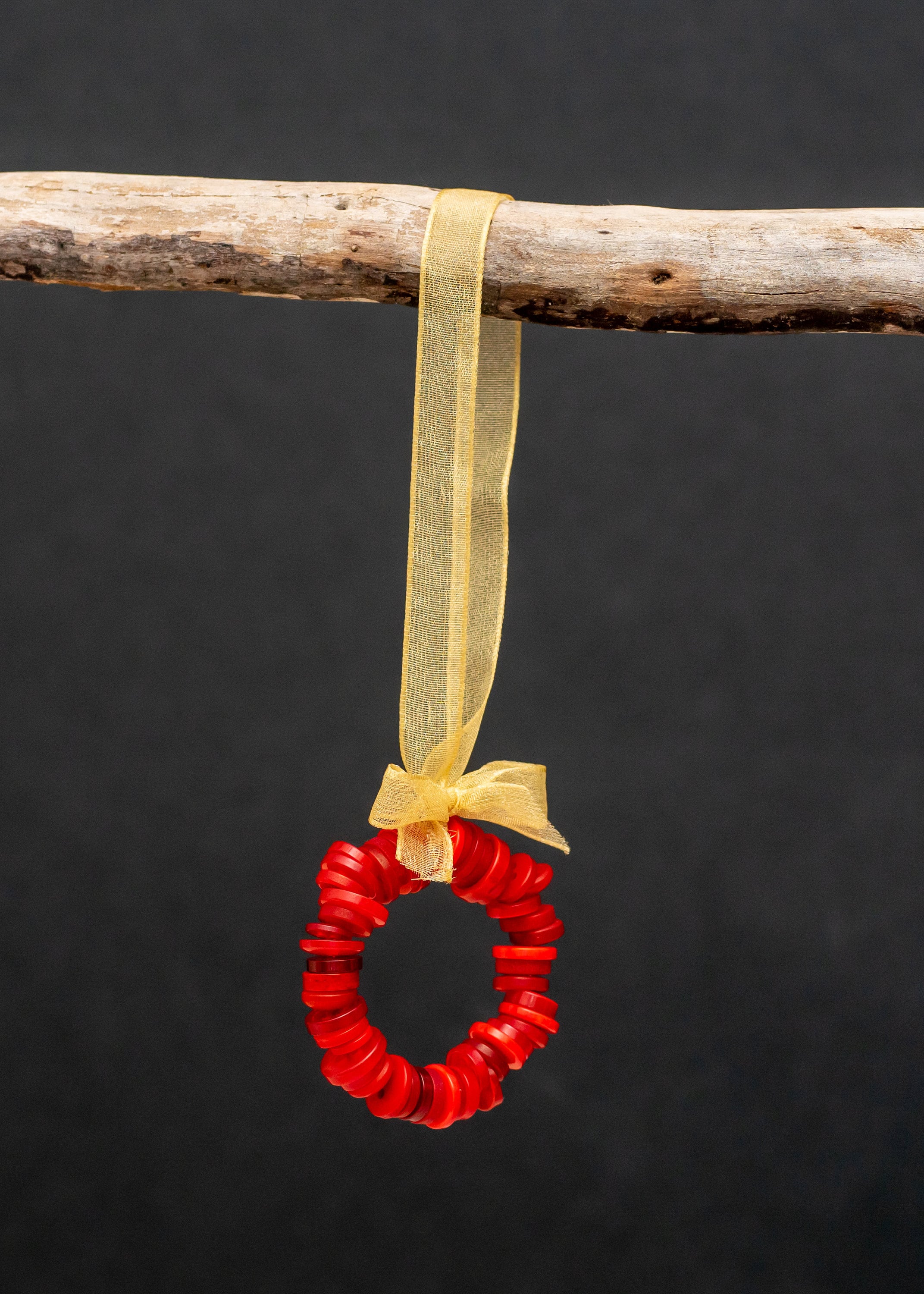 Handmade Button Christmas Wreath Tree Decoration, Gift Tag and Advent ...