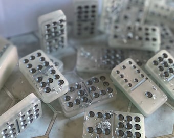 Custom Resin Domino Set | Handmade Family Game Night