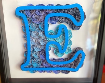 Personalized Initial Shadow Box | Baby Girl Memory Box
