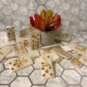 Custom Made Domino Set | Handmade Resin Dominoes | Family Game Night | Double 6 | Double 7 | Double 9 | Double 12 |