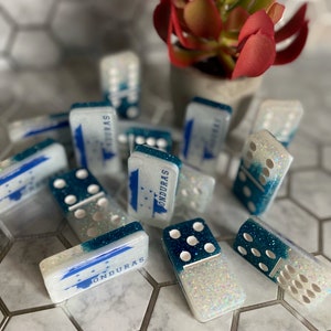 Custom Made Domino Set | Handmade Resin Dominoes | Family Game Night | Double 6 | Double 7 | Double 9 | Double 12 |