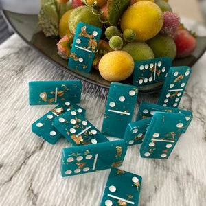 Custom Made Domino Set | Handmade Resin Dominoes | Family Game Night | Double 6 | Double 7 | Double 9 | Double 12 |