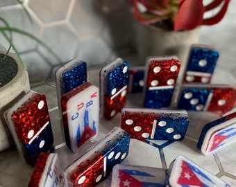 Custom Made Domino Set | Handmade Resin Dominoes | Family Game Night | Double 6 | Double 7 | Double 9 | Double 12 |